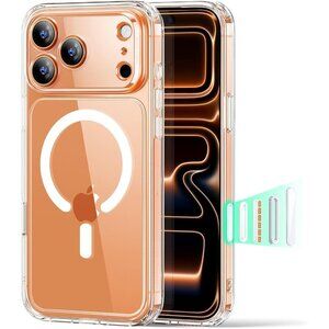iPhone 17 Pro Max Case Clear MagSafe Compatible Shockproof Magnetic Cover
